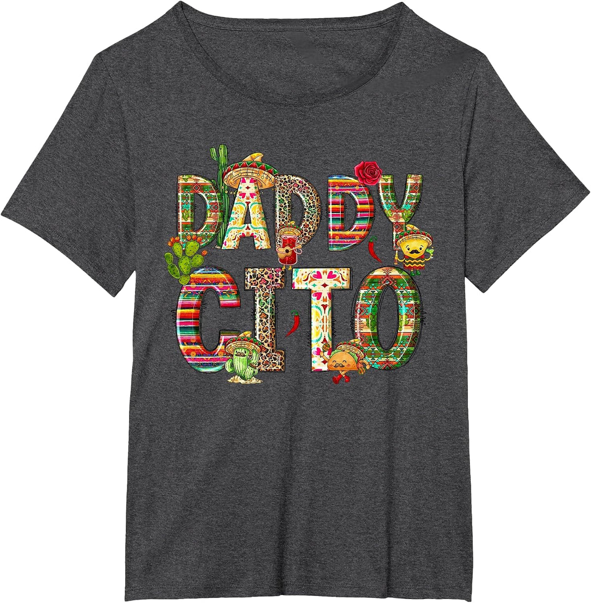Daddy Cito Cinco de Mayo Fiesta Mexican Matching Family T-Shirt - Dark Heather Grey