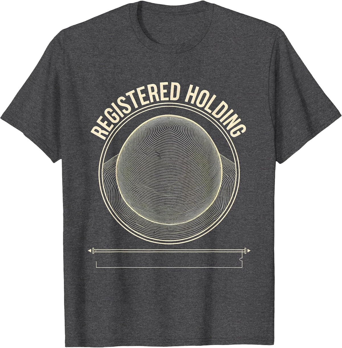 Registered Holding Topographic Contour Rock Collector T-Shirt - Dark Heather Grey