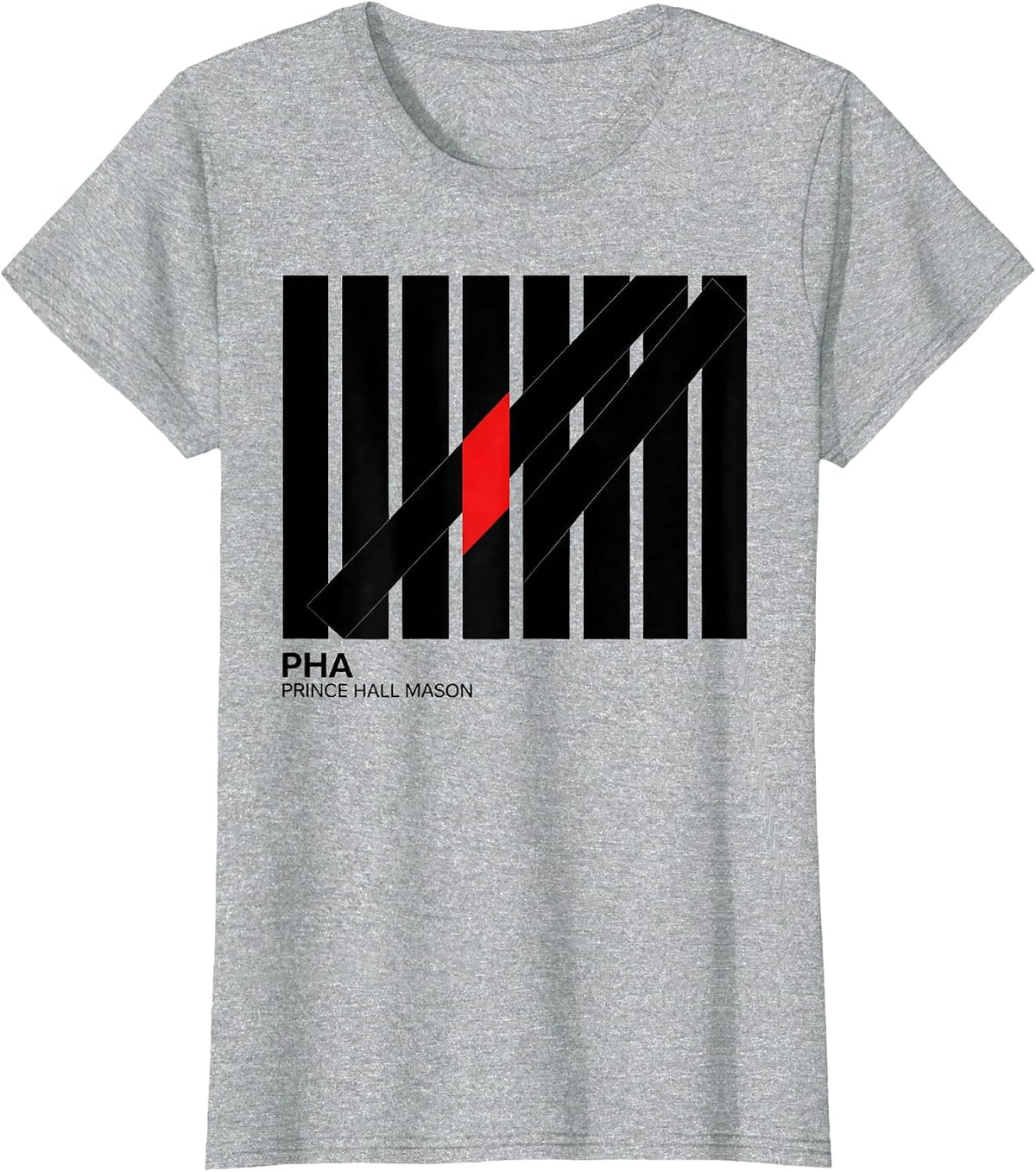 PHA Prince Hall Mason Fraternal Pride Masonic Lodge Gift T-Shirt - Heather Grey