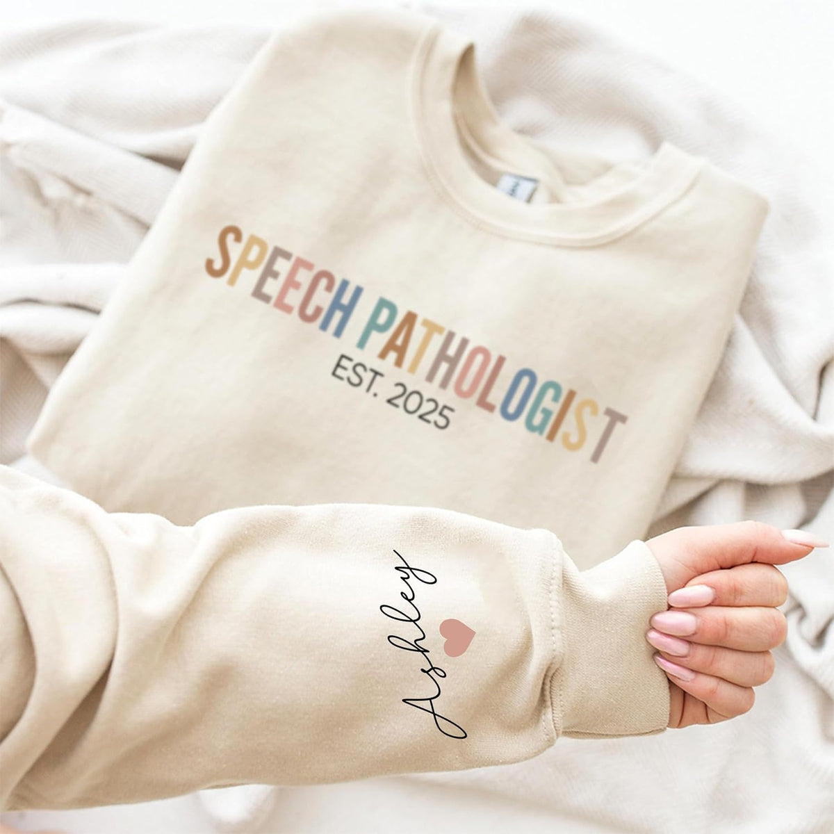 Personalized Speech Pathologist Sweatshirt, Custom SLP Shirt, Language Specialist Gift, Gift for Communication Expert - size