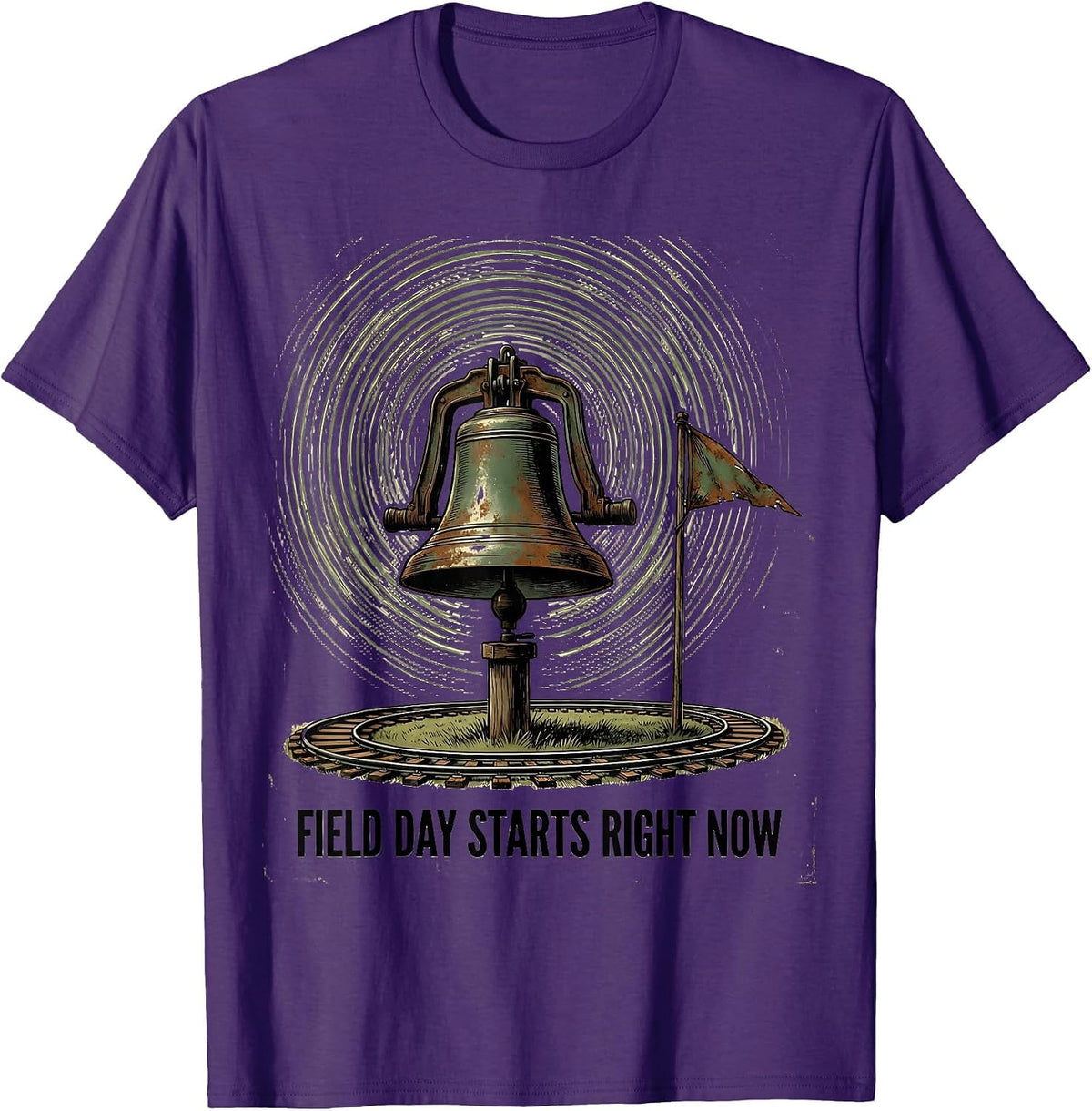 Field Day Starts Right Now Vintage School Team Spirit T-Shirt - Purple