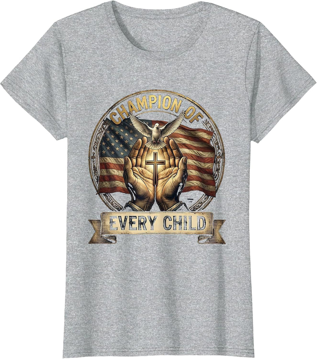 Champion of Every Child Special Education Design T-Shirt - Heather Grey