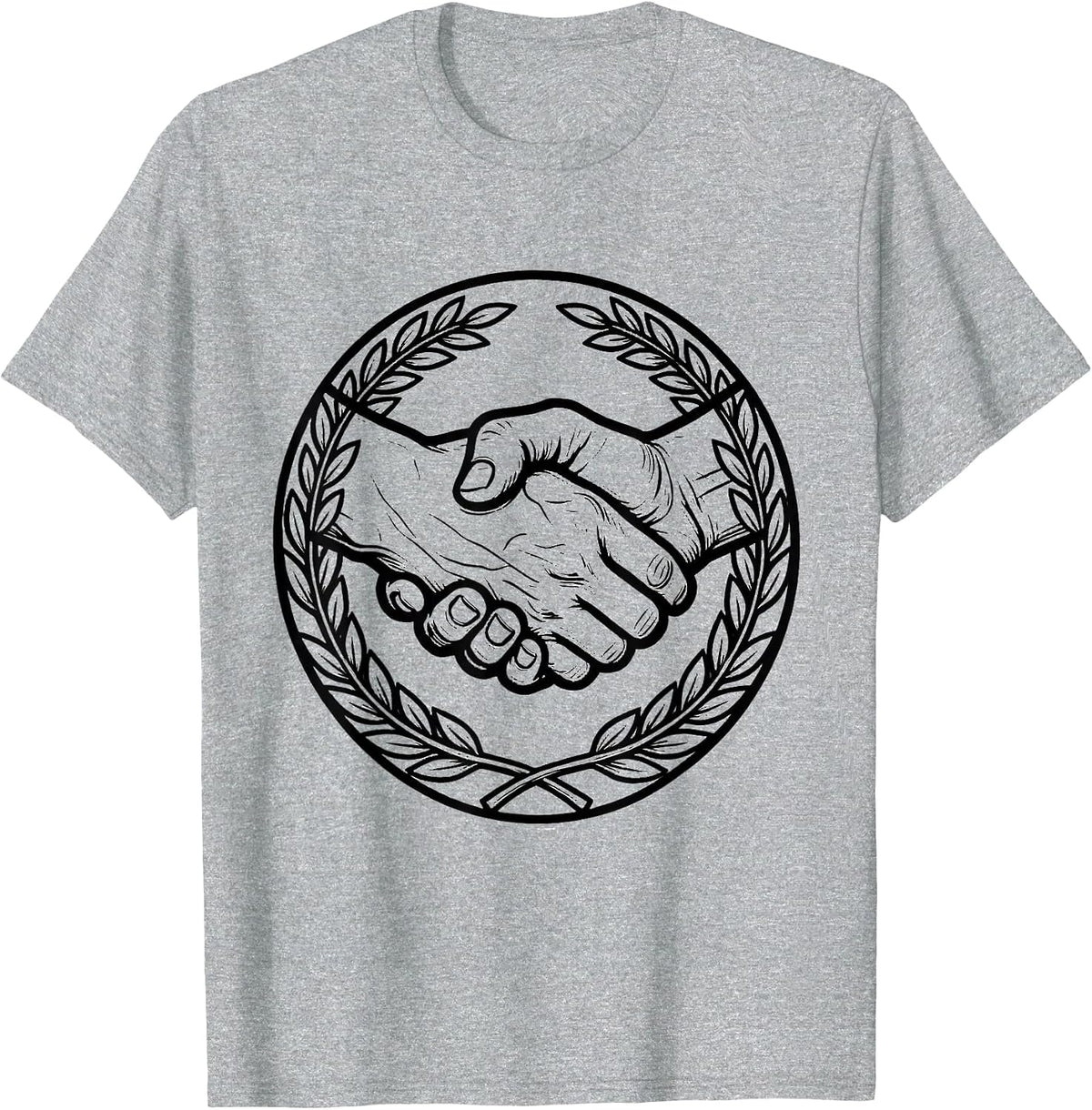 Men's Social Worker Supportive Hands Graphic Design T-Shirt - Heather Grey