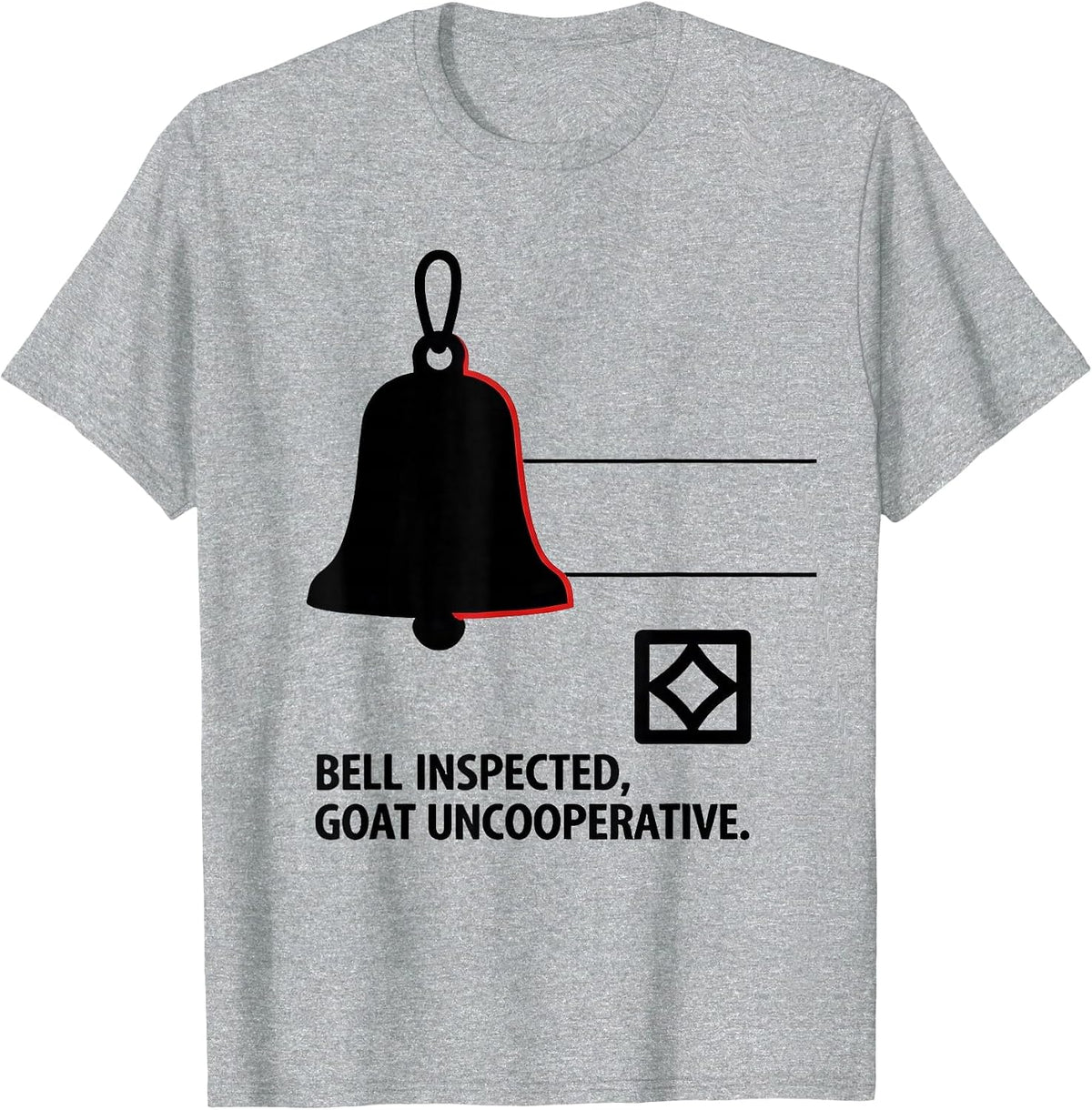 Men's Bell Inspected Goat Uncooperative Freemason Square T-Shirt - Heather Grey