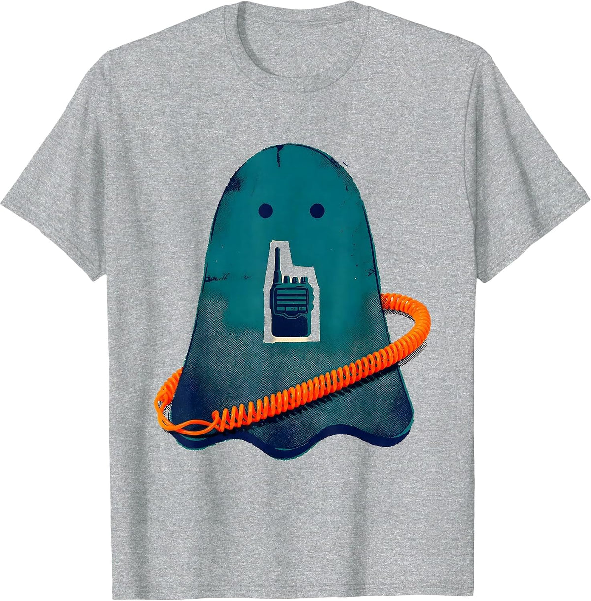 Men's Enlarged Ghost Para Normal Activities SPED Paraprofessional T-Shirt - Heather Grey