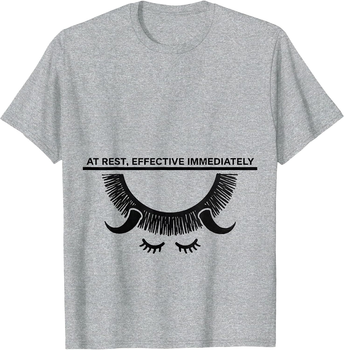 Men's At Rest Effective Immediately Funny Highland Cow Lover Gift T-Shirt - Heather Grey