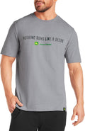 John Deere Men's Nothing Runs Like a Deere Graphic T-Shirt, Regular Fit - Light Gray Heather