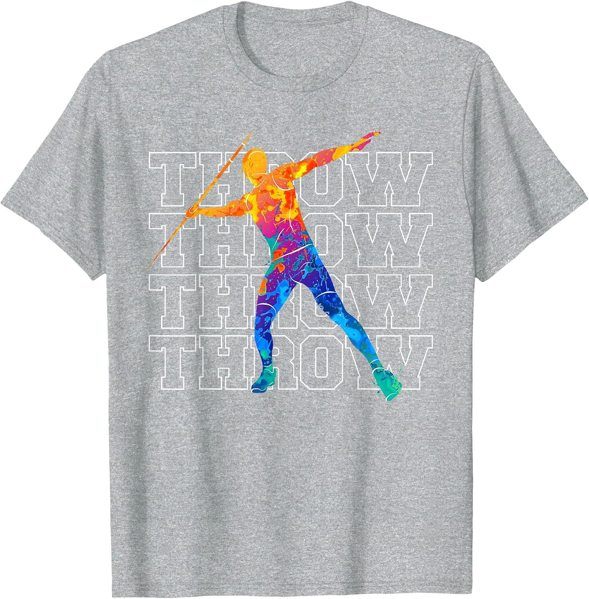 Javelin Throw Athlete Track and Field Sport Javelin Throw T-Shirt - Heather Grey
