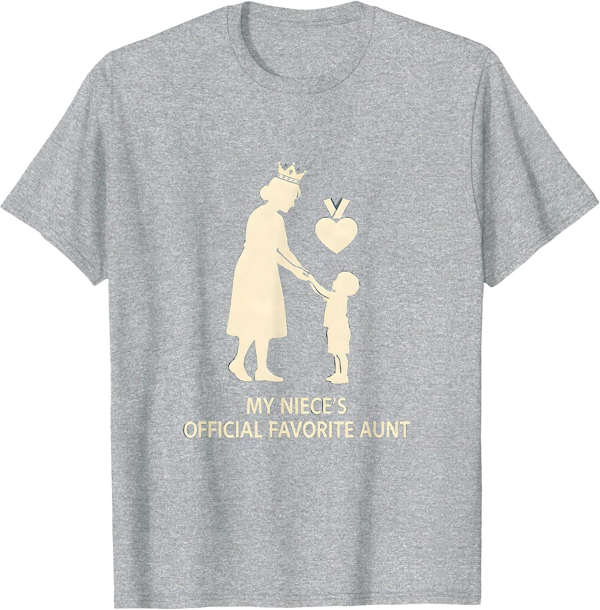 Men's My Niece's Official Favorite Aunt Funny Auntie Godmother T-Shirt - Heather Grey