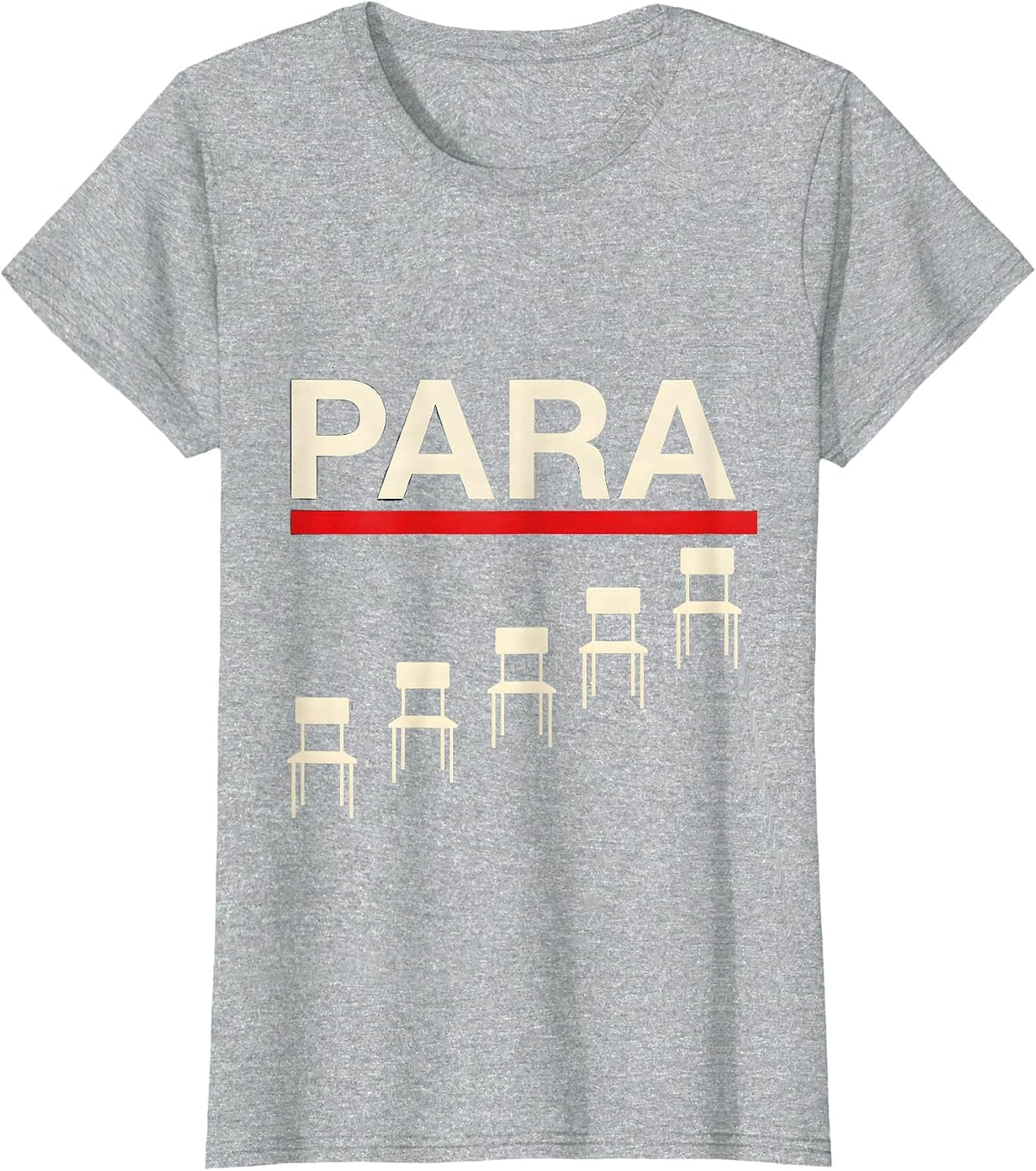 Women's Para Funny Paraprofessional Paraeducator Teacher T-Shirt - Heather Grey