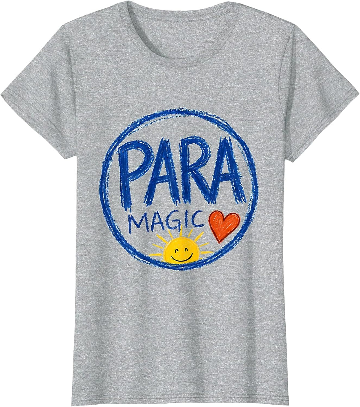 Para Magic Naive Kidcore Paraprofessional Paraeducator Back T-Shirt - Heather Grey