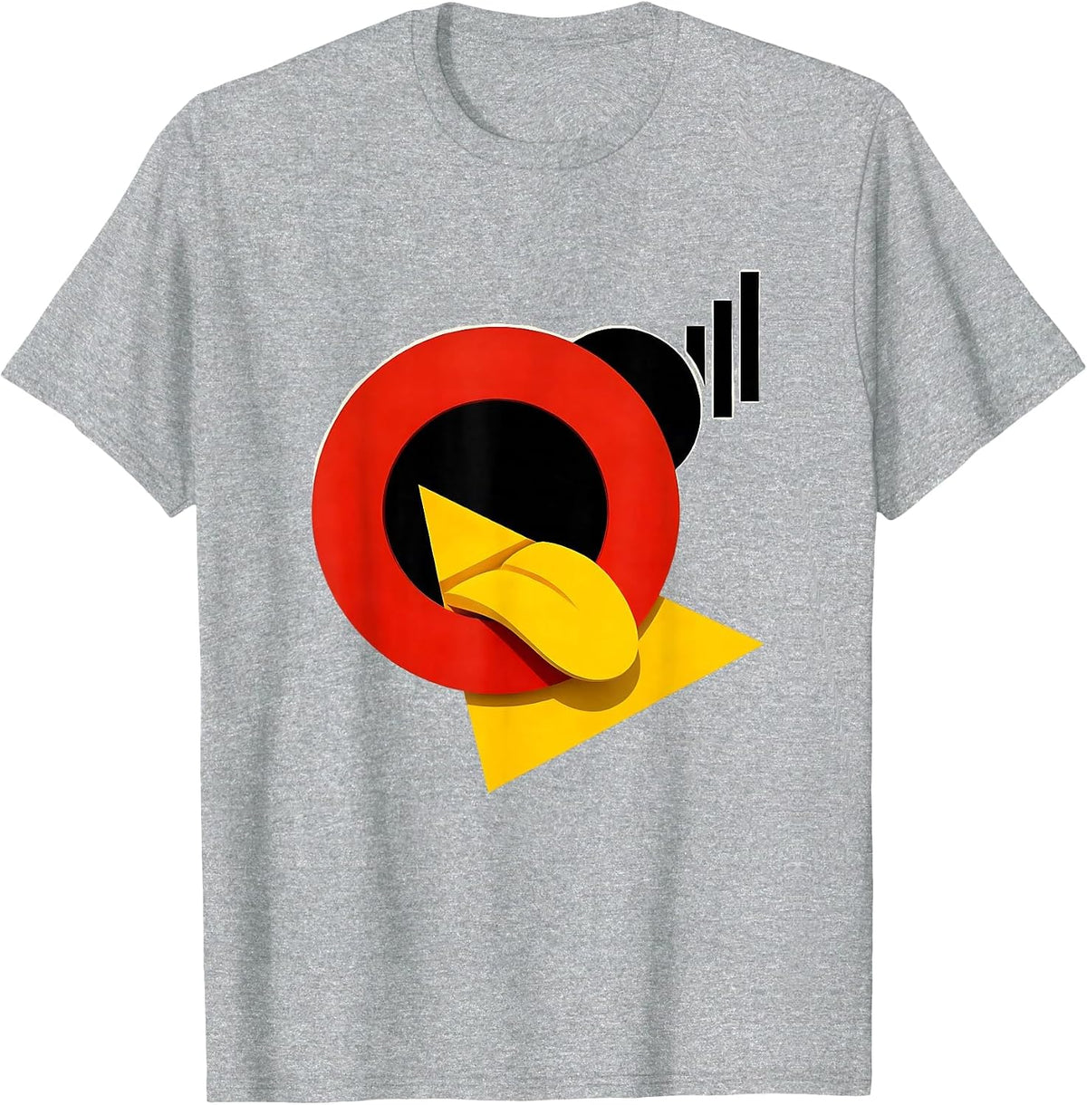 Men's Asymmetric Speech Instrument Retro Cute SLP Workwear T-Shirt - Heather Grey