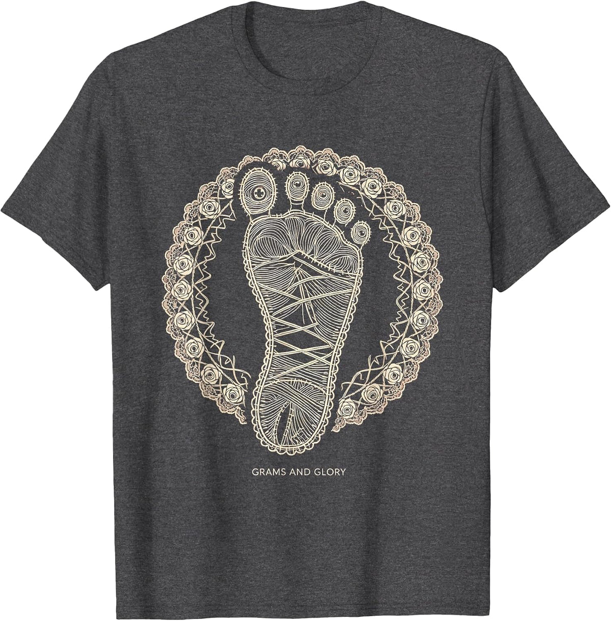 Men's Grams and Glory NICU Nurse Design T-Shirt - Dark Heather Grey