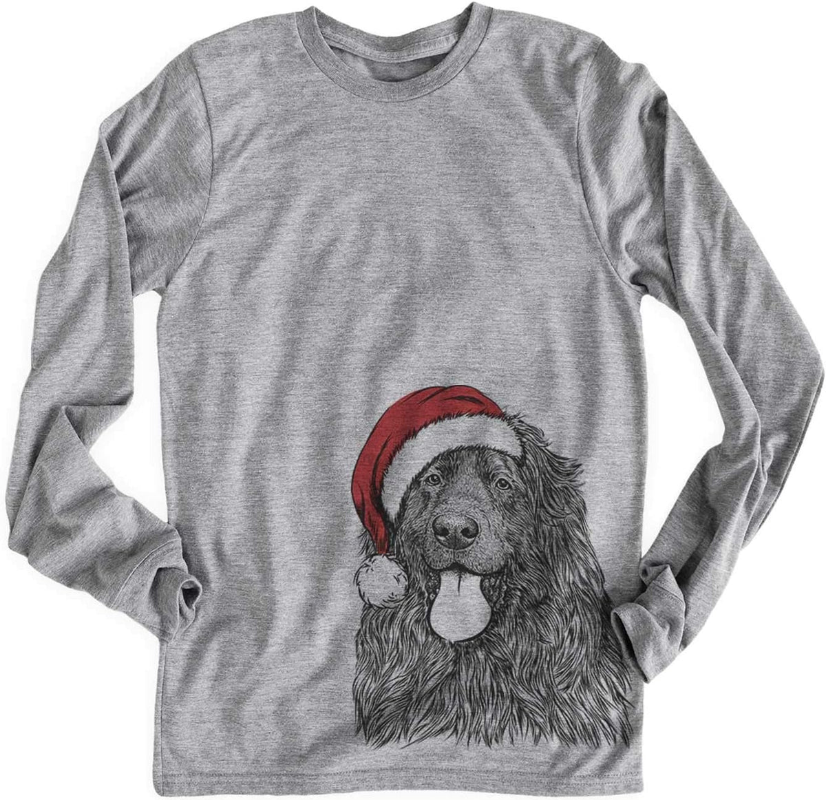 Inkopious Christmas Neptune the Newfoundland Dog Triblend T-Shirt - Unisex Unisex Long Sleeve