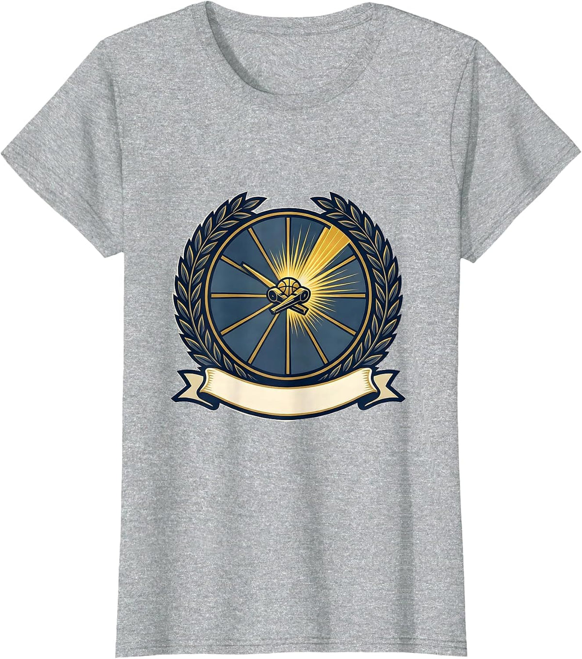 PE Teacher Seal Emblem Back To School Staff T-Shirt - Heather Grey