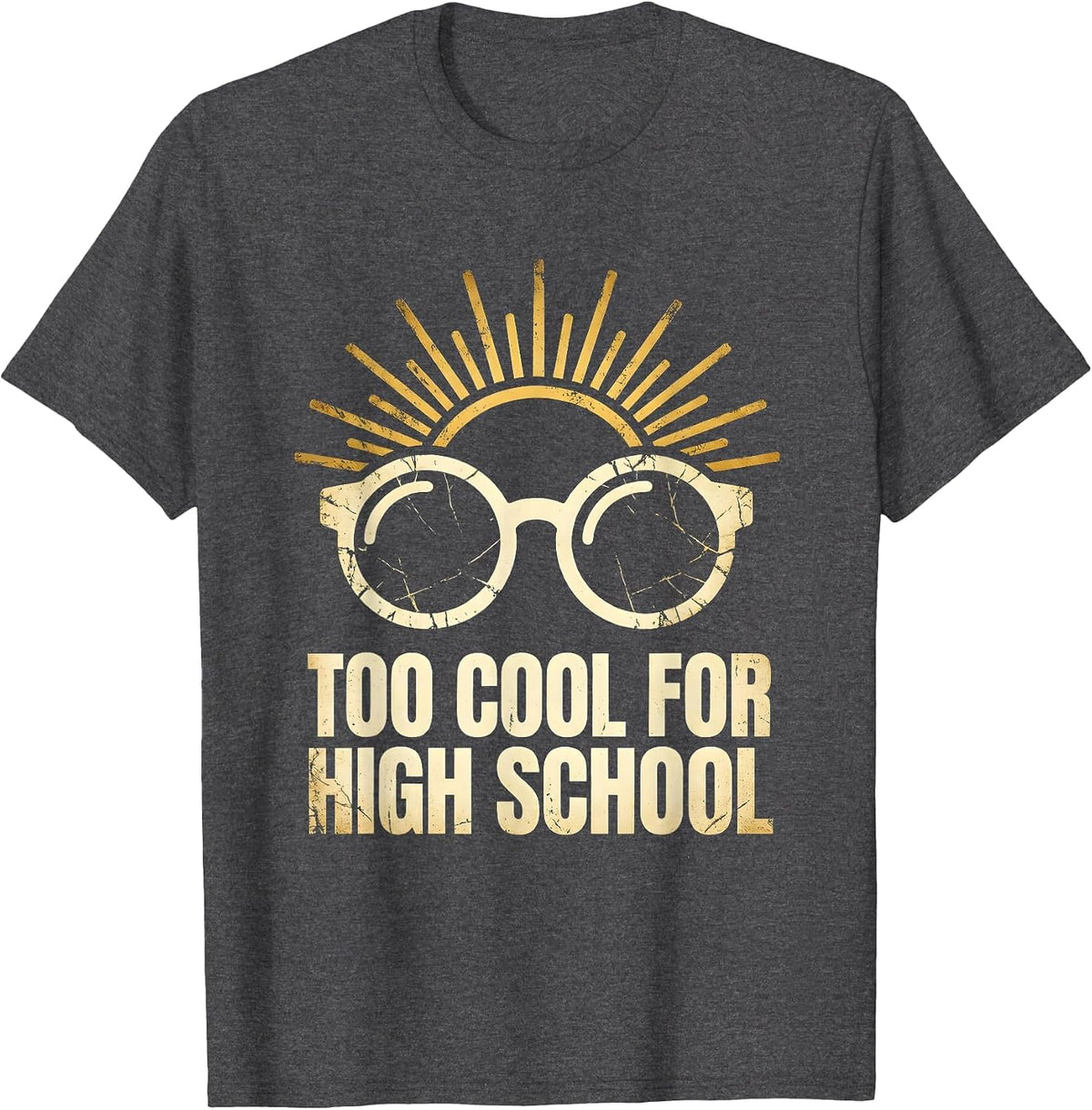 Too Cool For High School Middle School Teacher T-Shirt - Dark Heather Grey