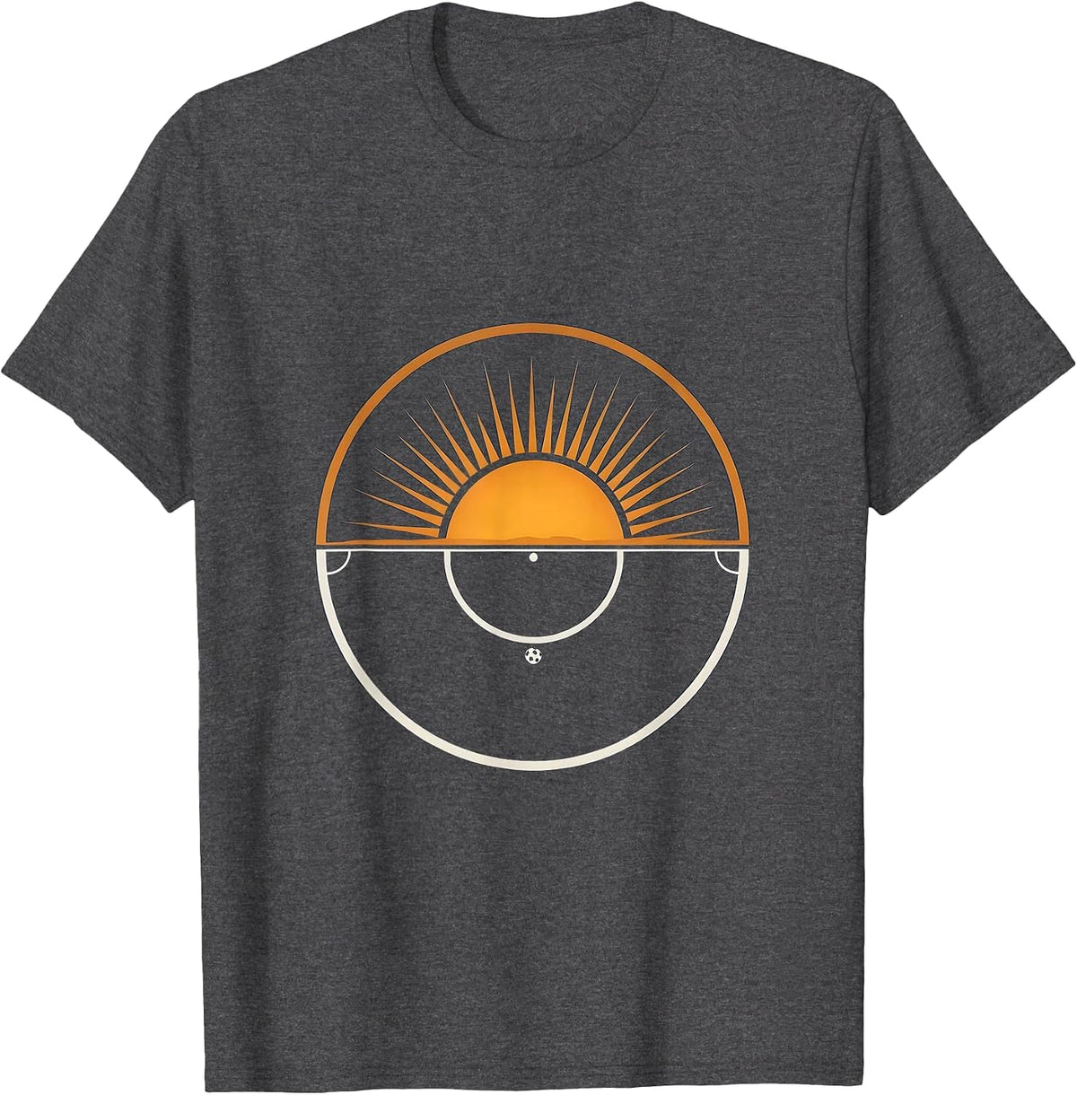 Soccer Dad Sunrise Over the Field Graphic T-Shirt - Dark Heather Grey