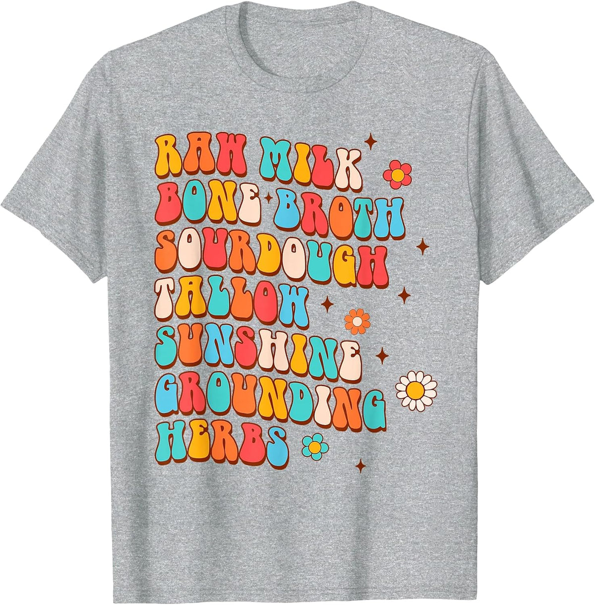 Homestead Crunchy Mom Raw Milk Homestead Holistic Mama T-Shirt - Heather Grey