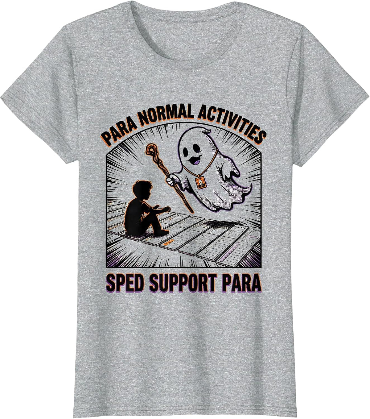 Women's Para Normal Activities SPED Support Para T-Shirt - Heather Grey