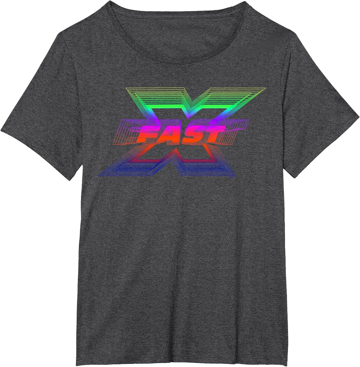 Fast X Gradient Logo T-Shirt - Dark Heather Grey