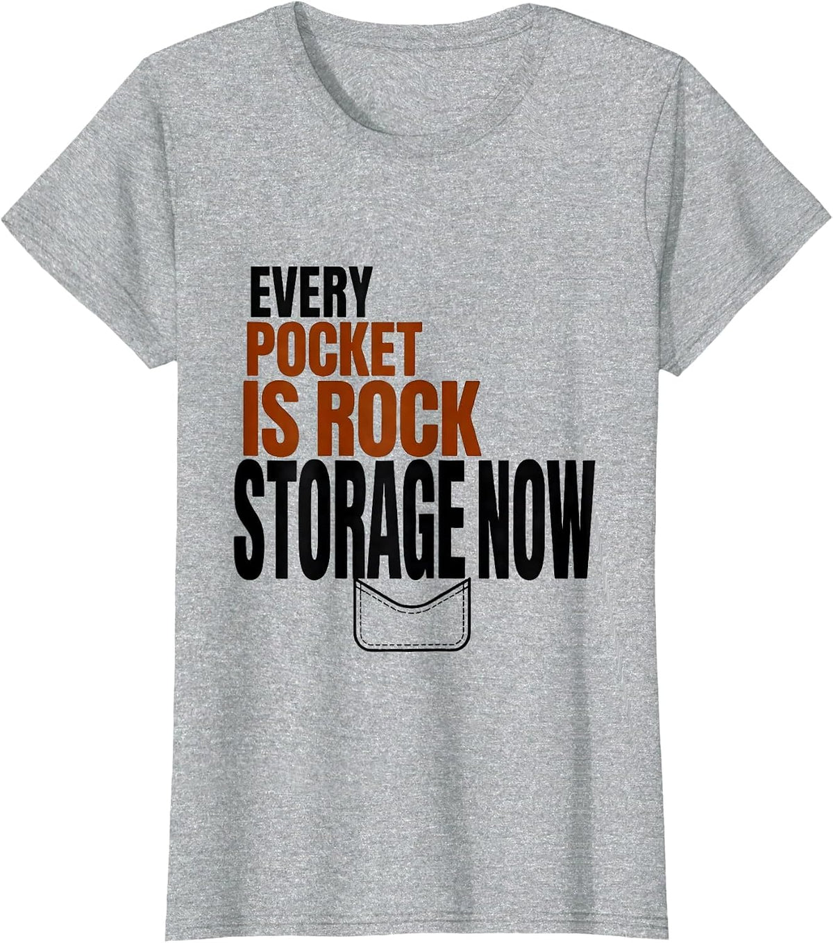 Every Pocket Is Rock Storage Now Funny Rock Collector Geode T-Shirt - Heather Grey