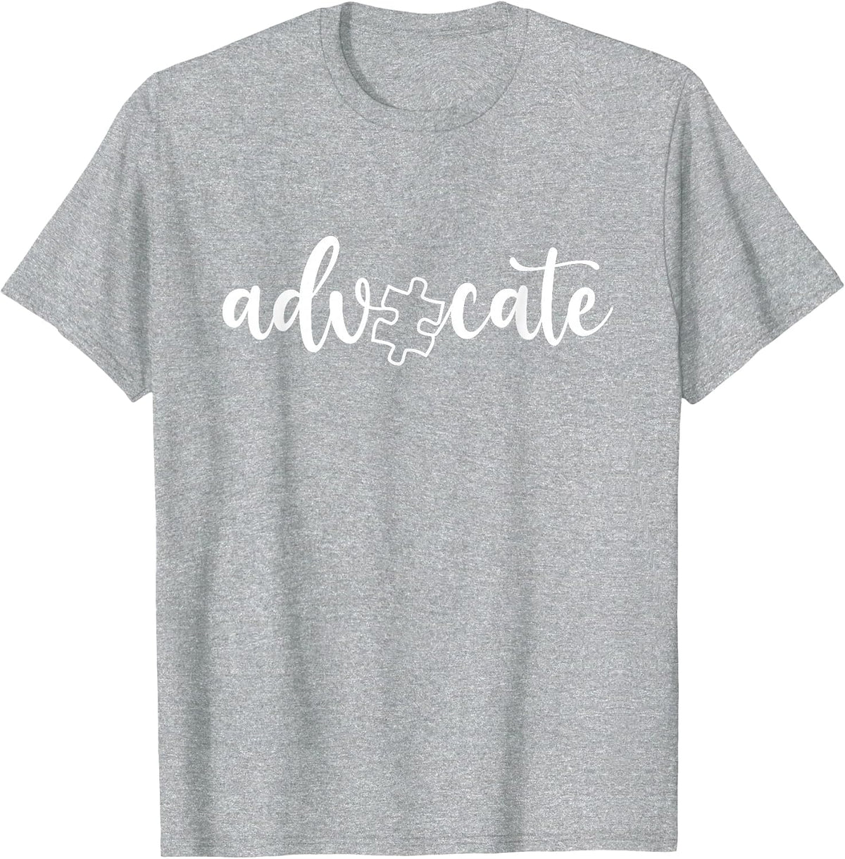 Autism Awareness Advocate T-Shirt - Heather Grey
