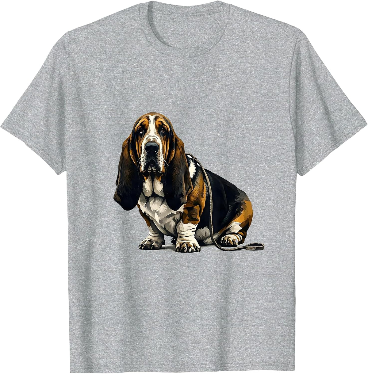 Men's Basset Hound Speed Bump Funny Dog Lover Gift T-Shirt - Heather Grey