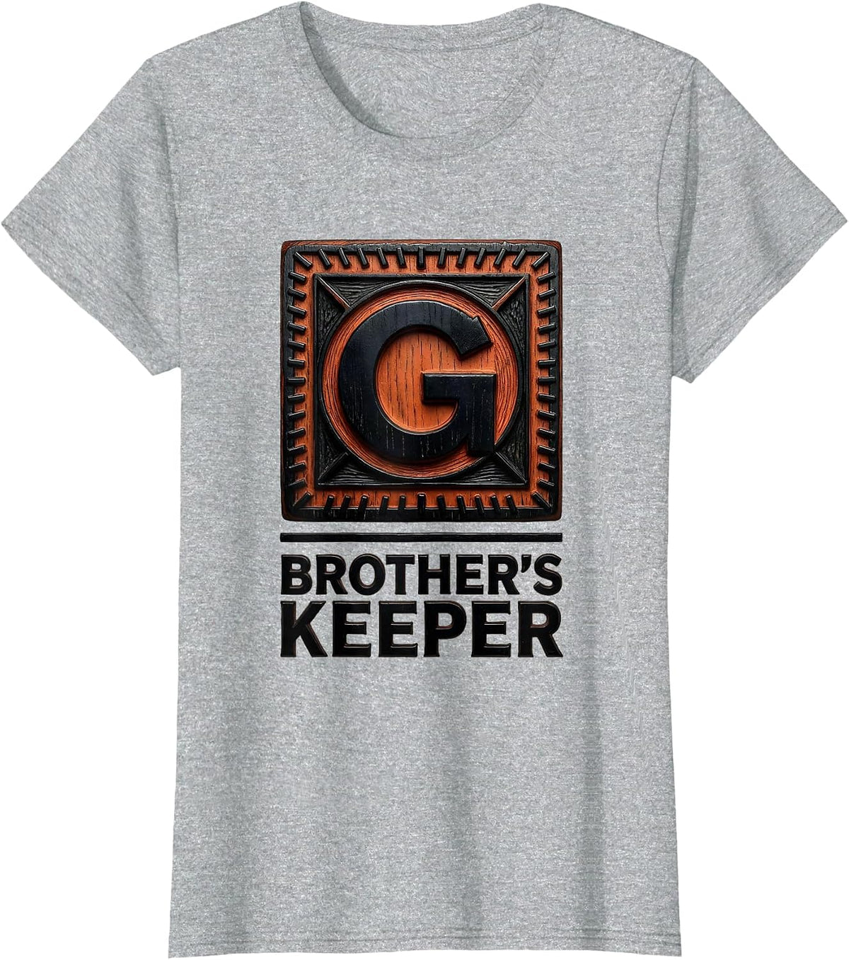 Brother's Keeper Masonic Square And Compass Freemason T-Shirt - Heather Grey