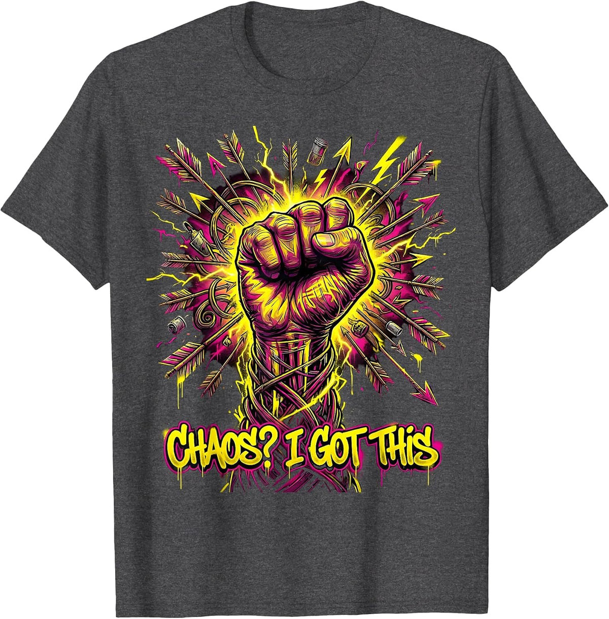 Chaos Coordinator Chaos I Got This Design T-Shirt - Dark Heather Grey