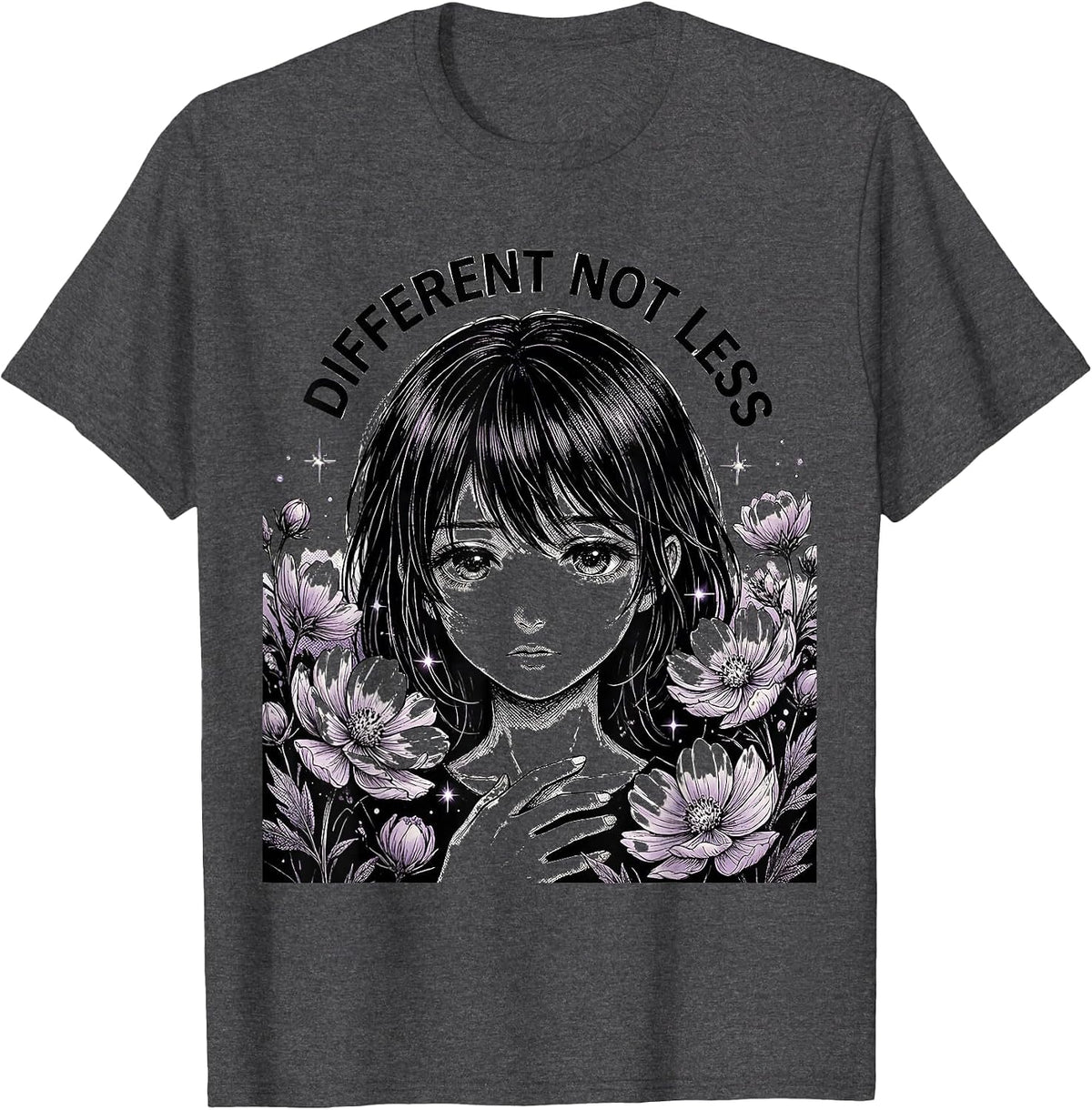 Different Not Less Autism Awareness Design T-Shirt - Dark Heather Grey