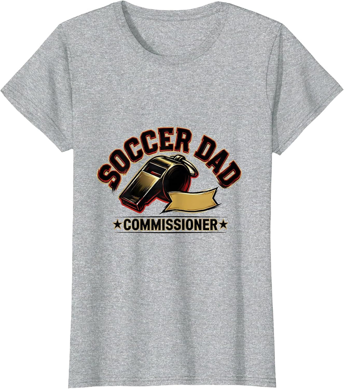 Soccer Dad Commissioner Funny Dad Humor Gift T-Shirt - Heather Grey