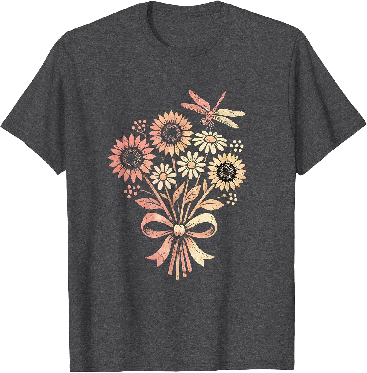 Men's Country Barn Lantern Twirl Rustic Farmlife Design T-Shirt - Dark Heather Grey