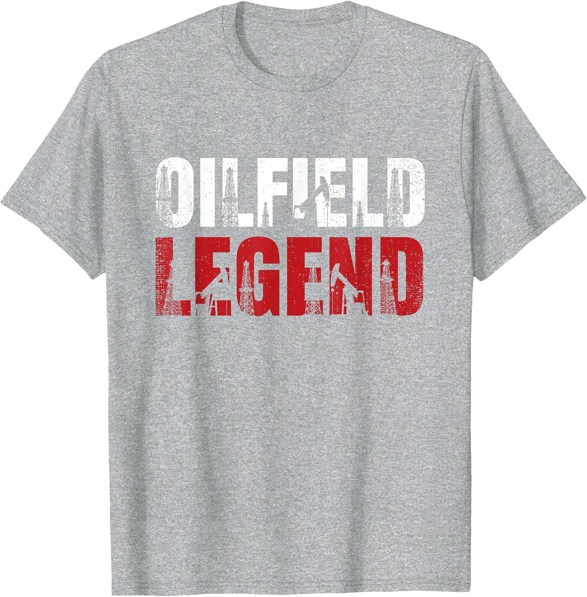 Oil Rig Oilfield Legend Oramilling Oilfield Worker Oilman T-Shirt - Heather Grey