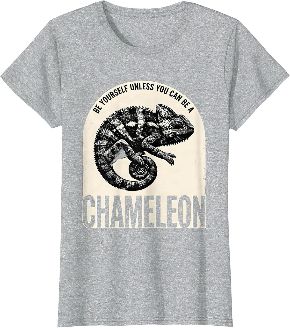 Be Yourself Unless You Can Be A Chameleon Funny T-Shirt - Heather Grey