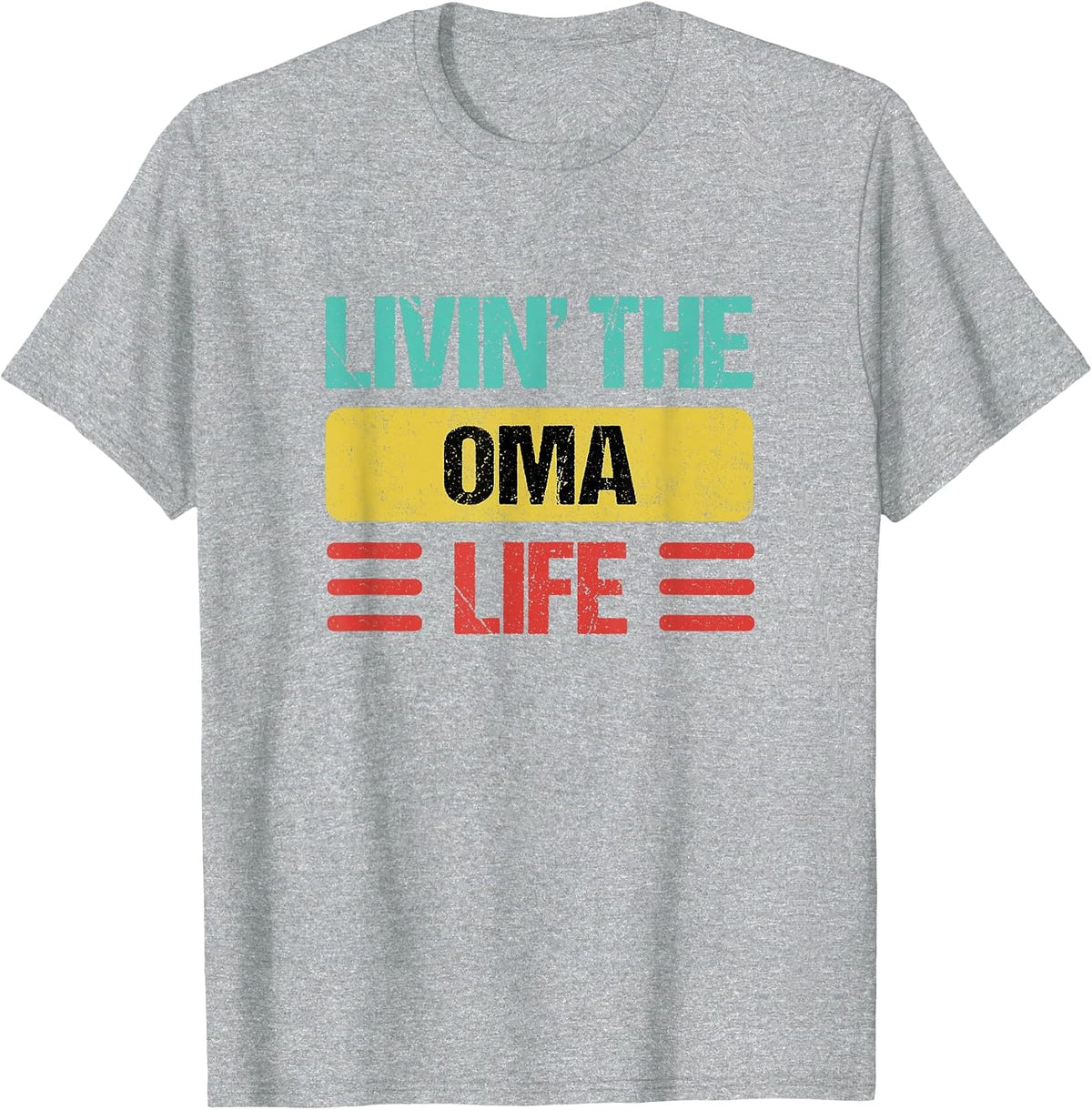 Oma Name T-Shirt - Heather Grey