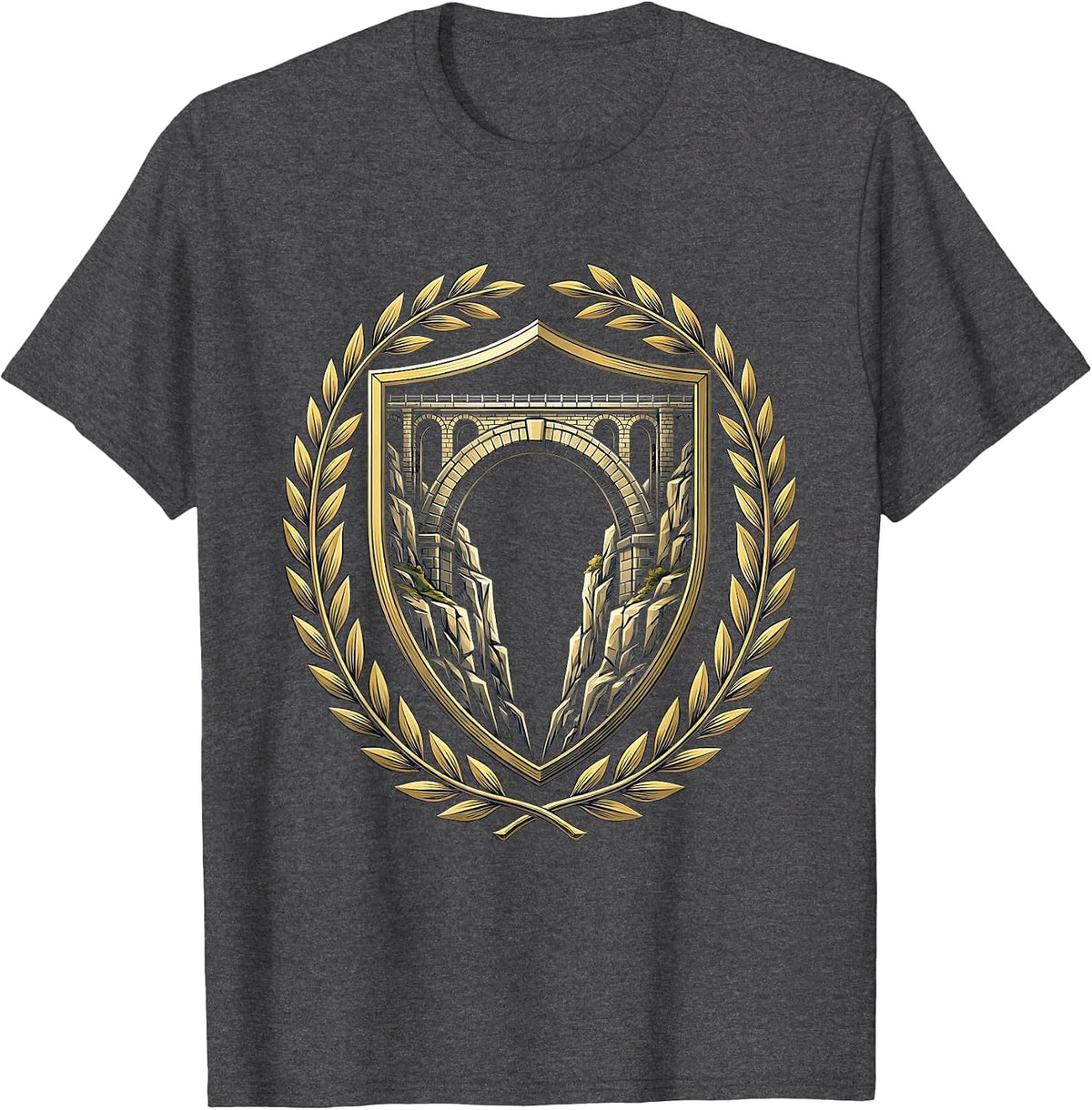 Social Worker Bridge Graphic Design Gift T-Shirt - Dark Heather Grey