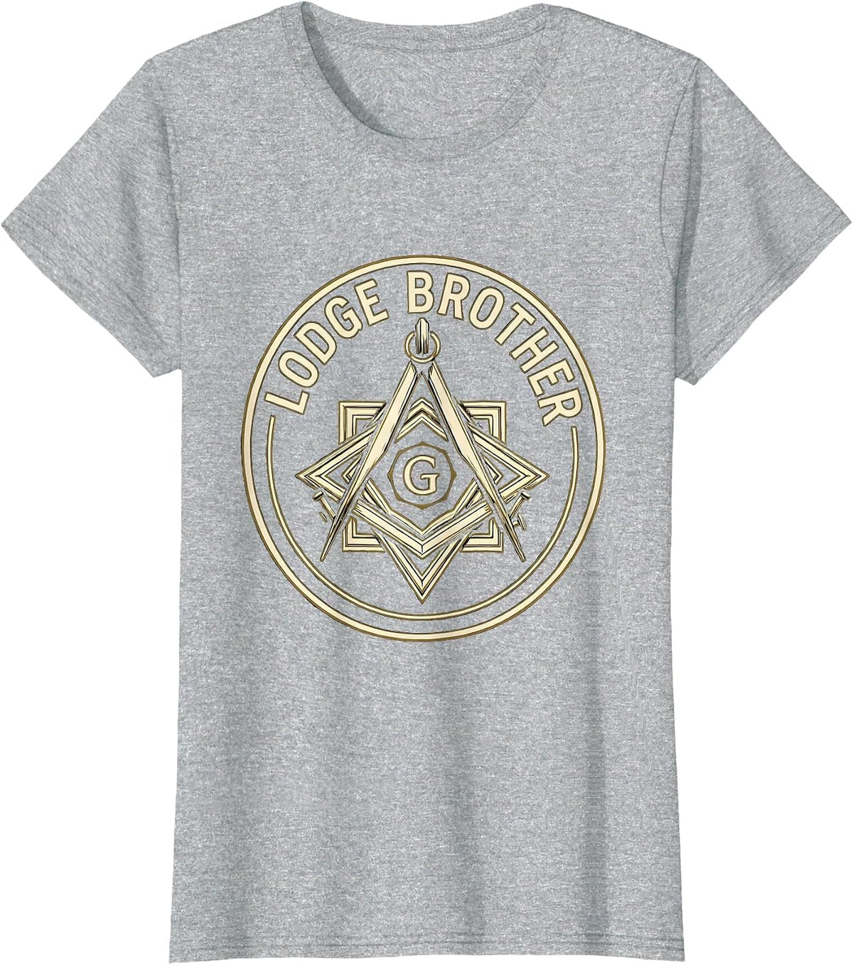 Women's Lodge Brother Freemason Square And Compass Fraternal Pride T-Shirt - Heather Grey