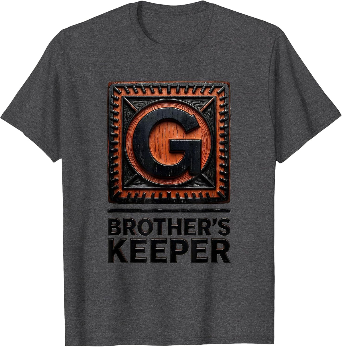 Brother's Keeper Masonic Square And Compass Freemason T-Shirt - Dark Heather Grey