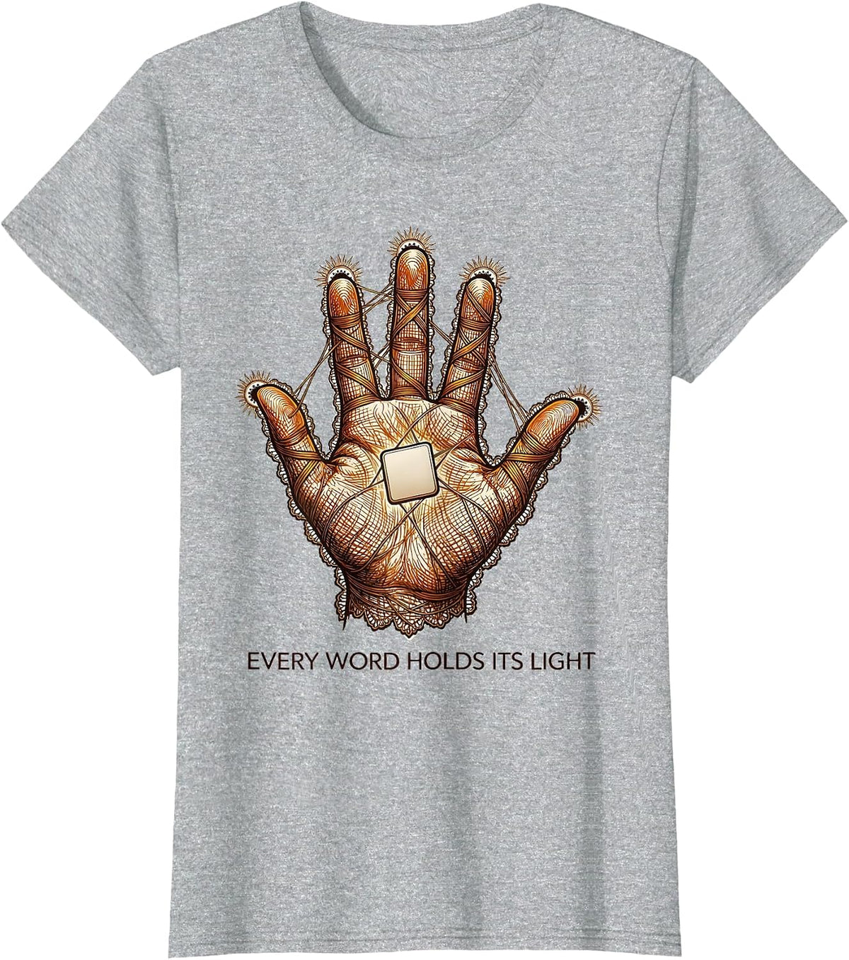Women's Every Word Holds Its Light Cute Speech Language Pathologist T-Shirt - Heather Grey