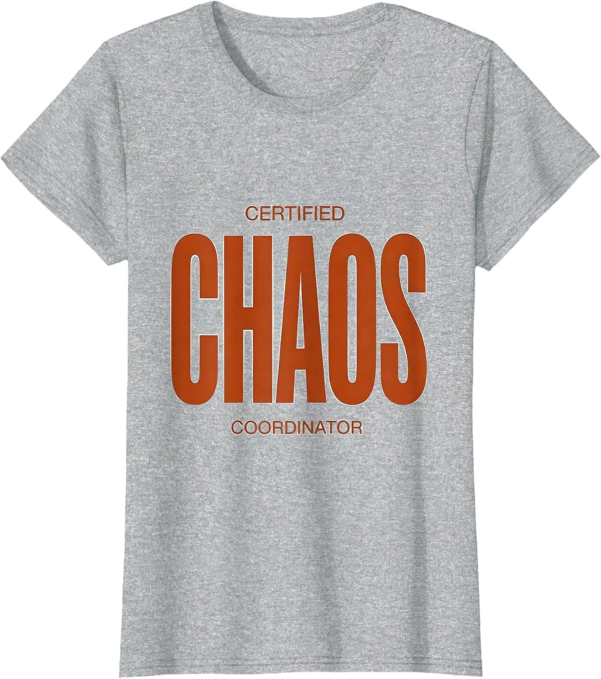 Certified Chaos Coordinator Clown Design T-Shirt - Heather Grey