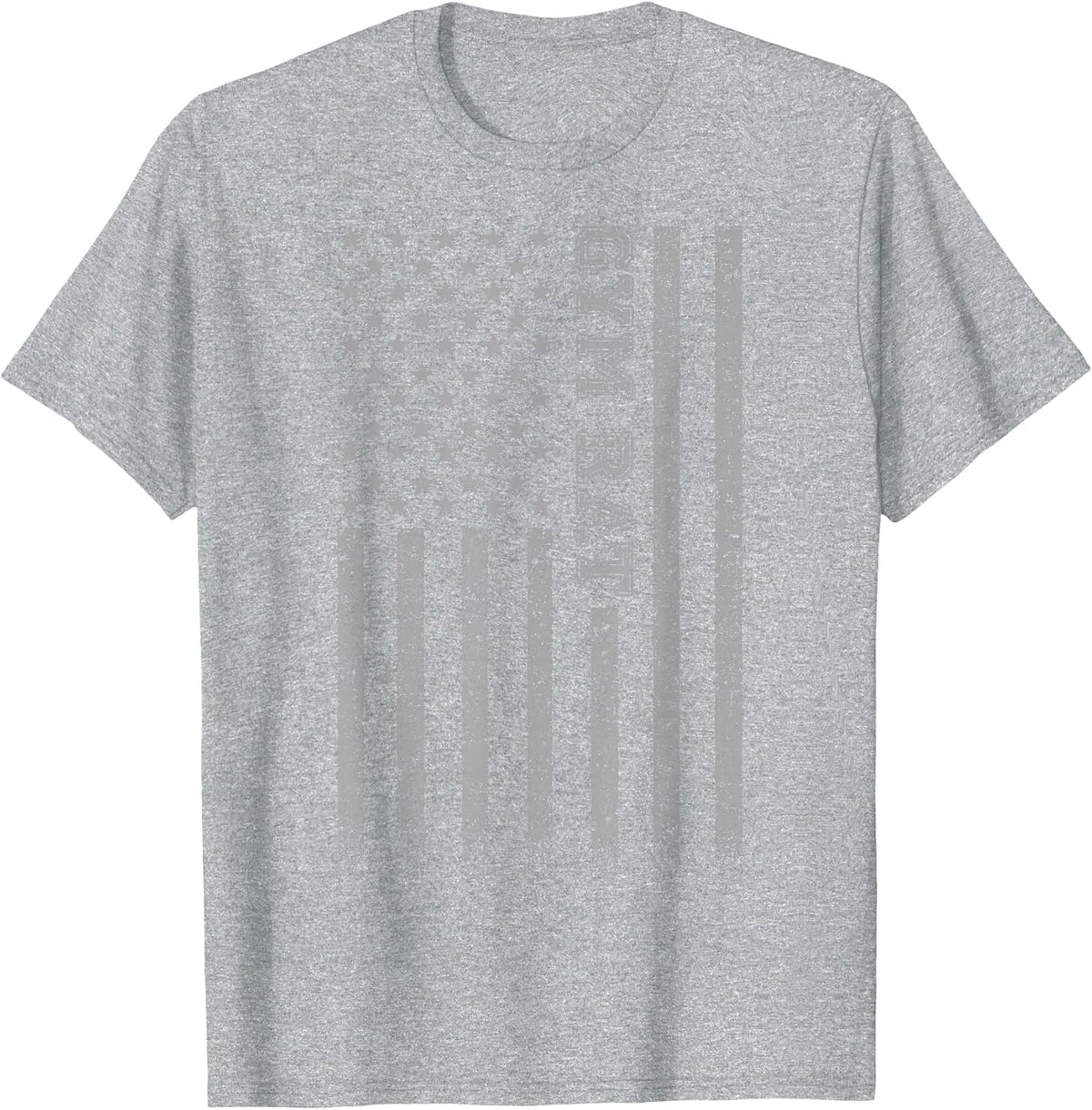 Gym Rat American Flag T-Shirt - Heather Grey