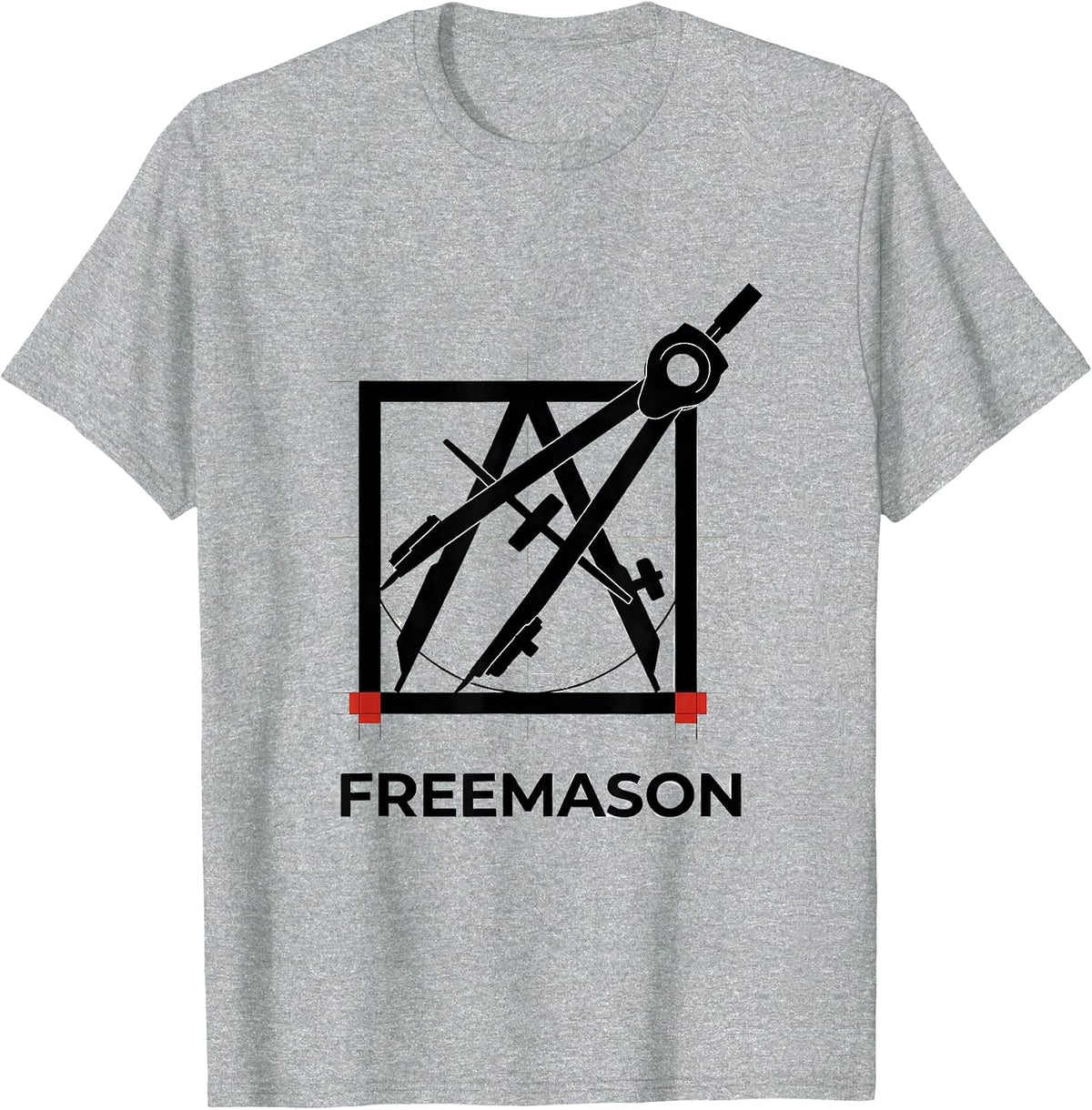 Men's Freemason Swiss International Fraternal Pride Masonic T-Shirt - Heather Grey