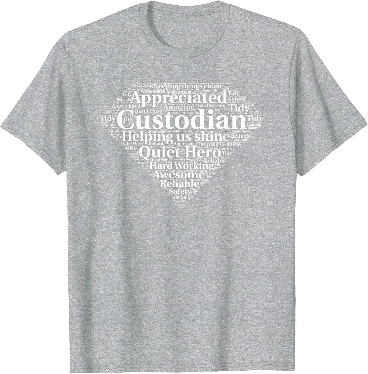 Custodian Appreciation Day Super Hero T Shirt T-Shirt - Heather Grey