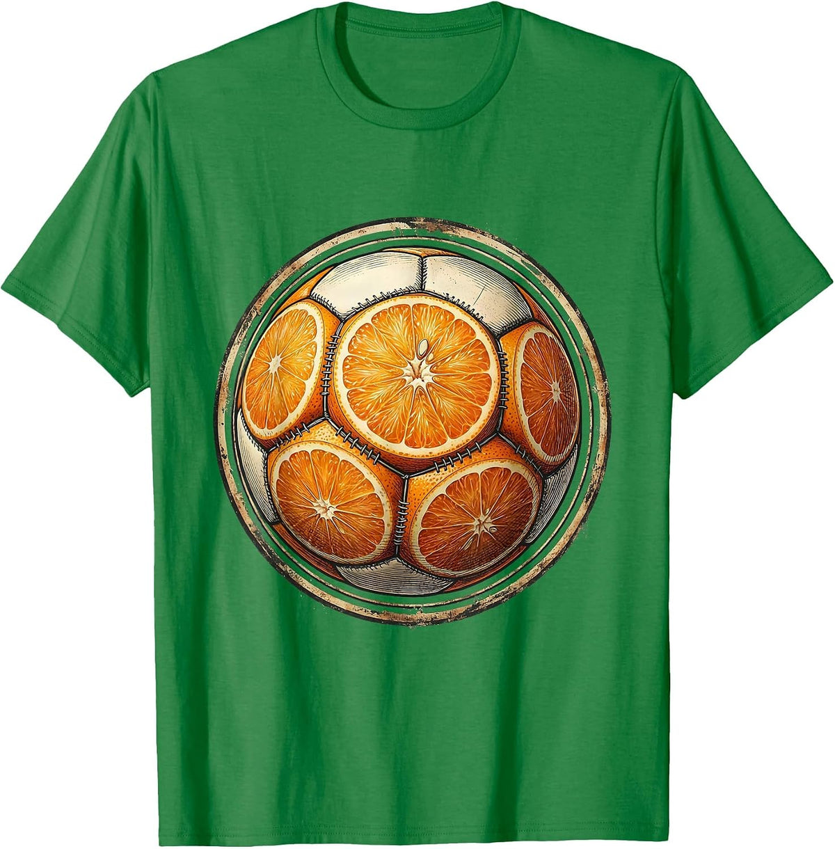 Men's Soccer Dad Orange Slice Soccer Ball Graphic T-Shirt - Kelly Green