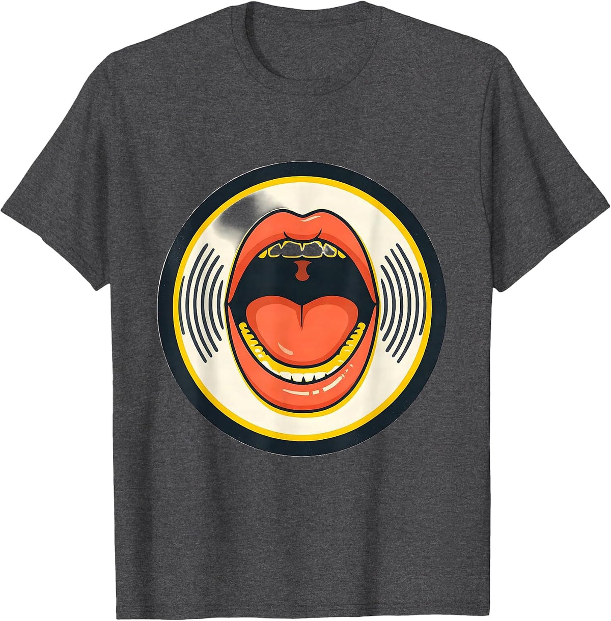 Articulator Badge Cute Speech-Language Pathologist SLP T-Shirt - Dark Heather Grey