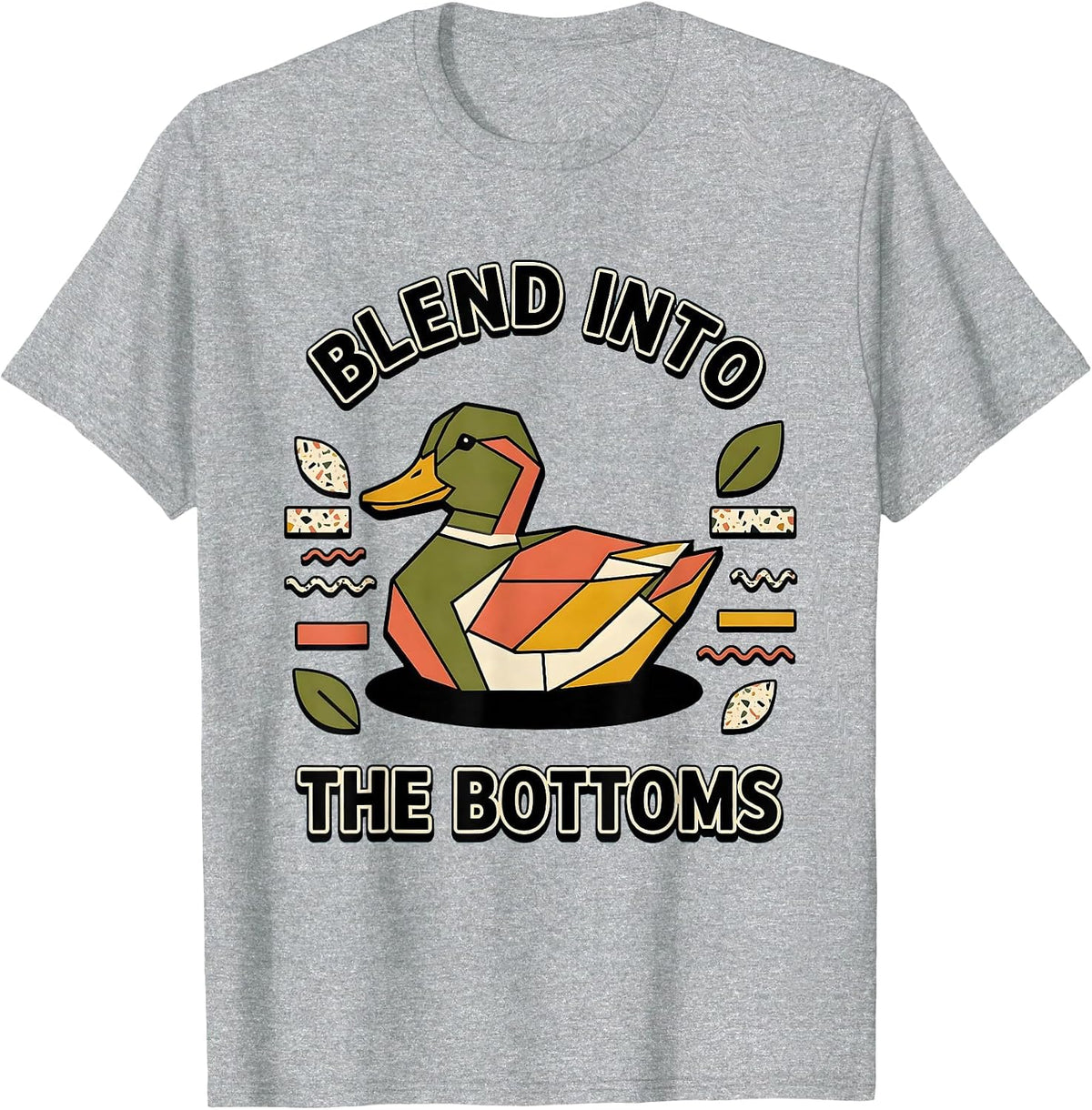 Men's Blend Into the Bottoms Bottomland Camo Design T-Shirt - Heather Grey