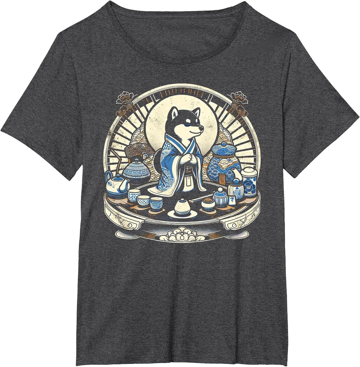 Shiba Inu Tea Master T-Shirt - Dark Heather Grey