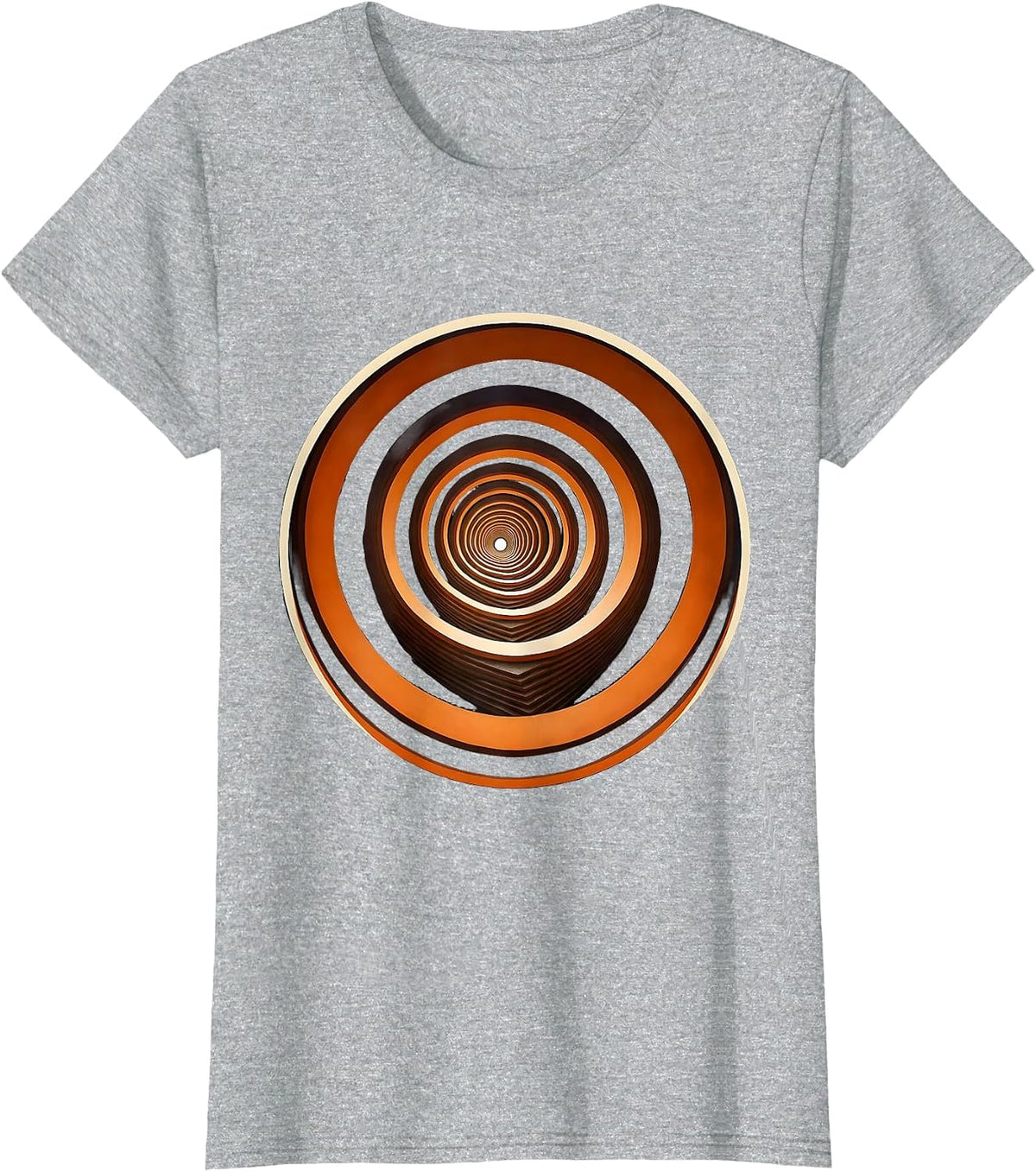 Women's Spiral Staircase Bottom Up Architecture Design T-Shirt - Heather Grey