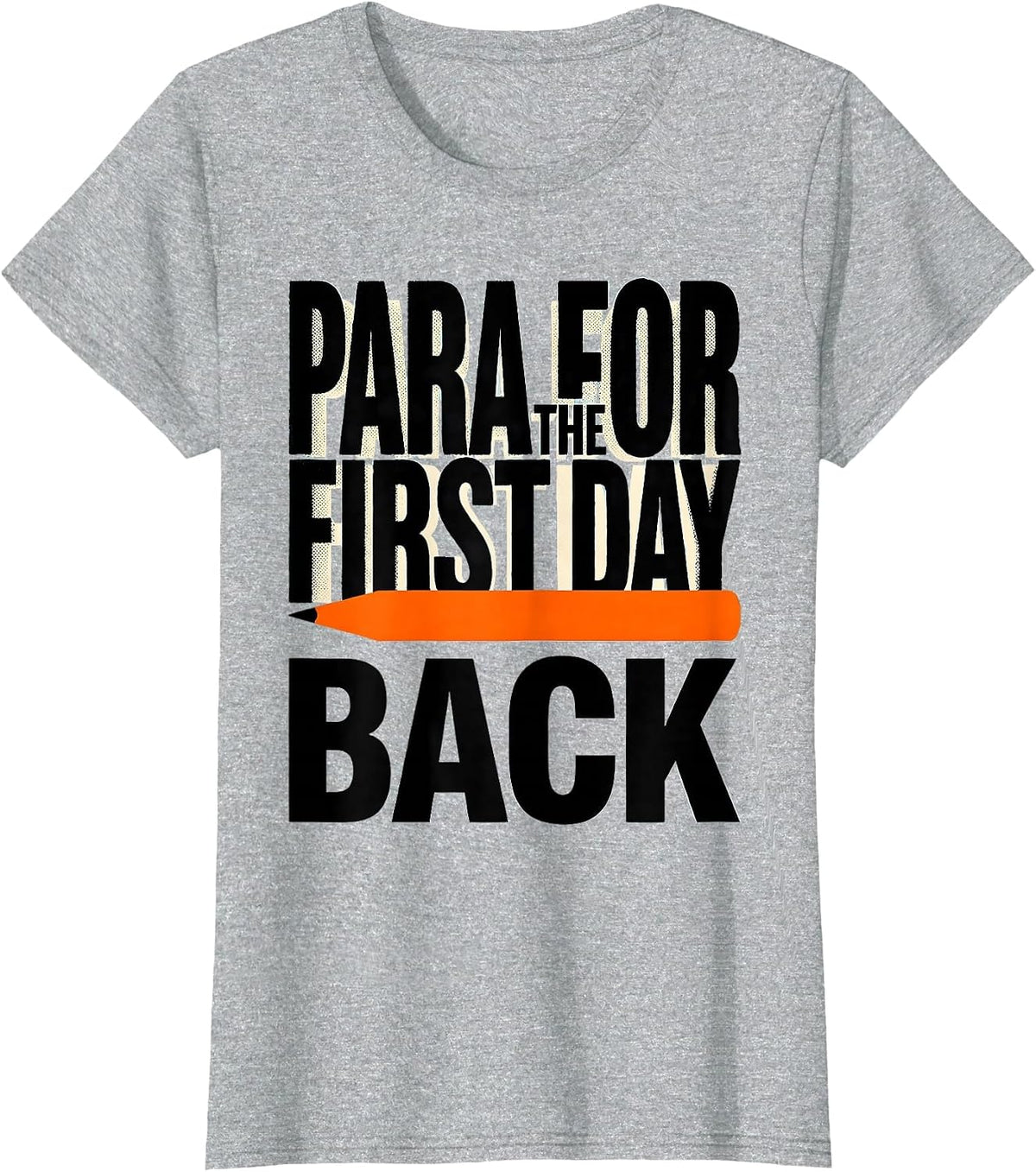 Women's Para For The First Day Back Brutalist Graphic T-Shirt - Heather Grey