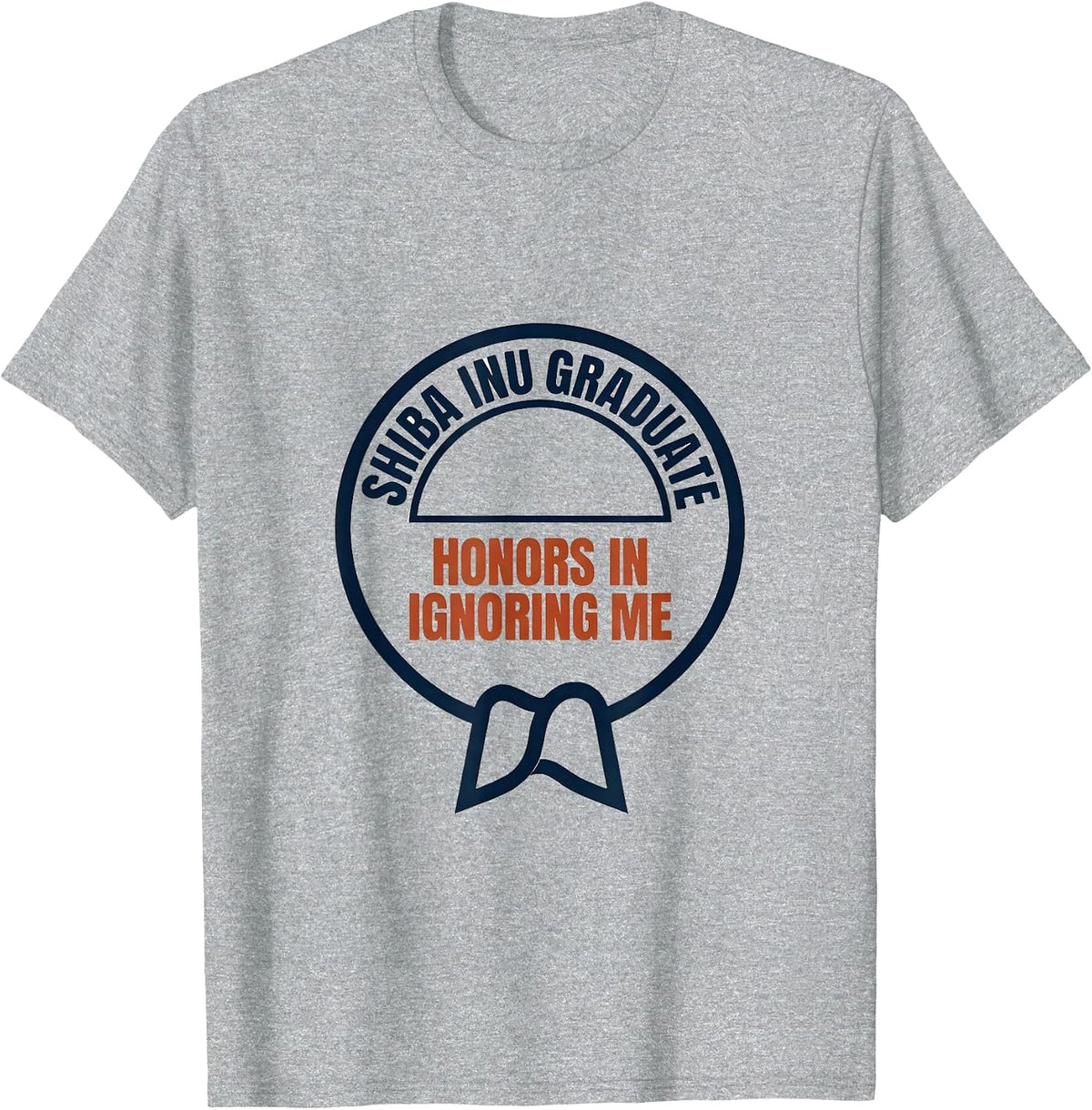 Men's Shiba Inu Graduate, Honors In Ignoring Me Funny Dog Lover T-Shirt - Heather Grey